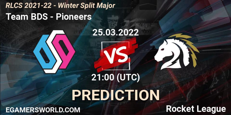 Prognoza Team BDS - Pioneers. 25.03.2022 at 20:45, Rocket League, RLCS 2021-22 - Winter Split Major