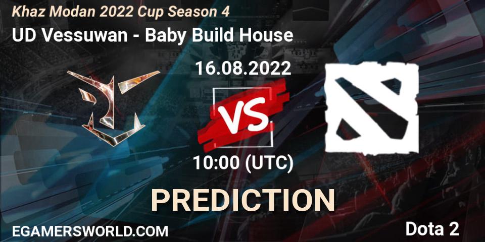 Prognoza UD Vessuwan - Baby Build House. 16.08.2022 at 10:04, Dota 2, Khaz Modan 2022 Cup Season 4