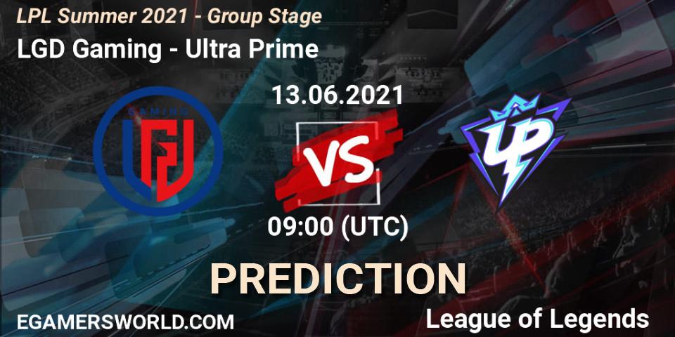 Prognoza LGD Gaming - Ultra Prime. 13.06.2021 at 09:00, LoL, LPL Summer 2021 - Group Stage