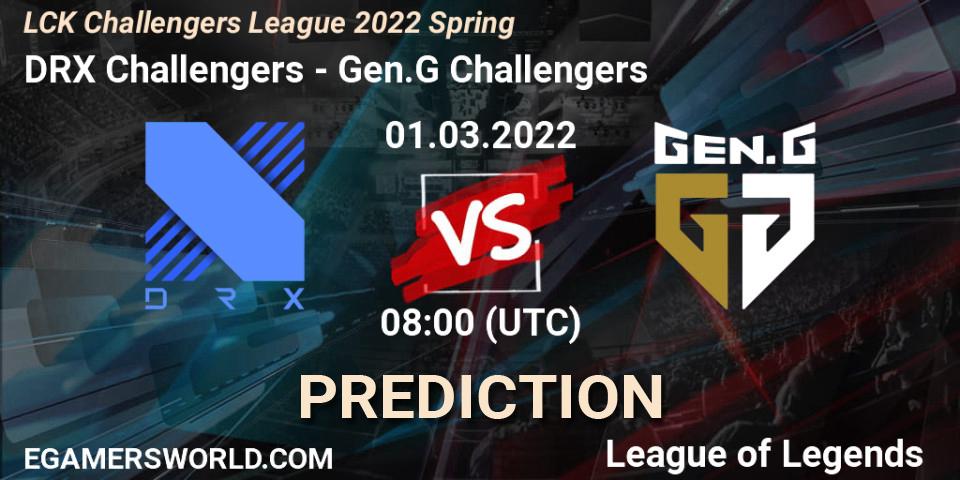 Prognoza DRX Challengers - Gen.G Challengers. 01.03.2022 at 08:00, LoL, LCK Challengers League 2022 Spring