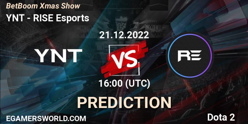 Prognoza YNT - RISE Esports. 21.12.22, Dota 2, BetBoom Xmas Show