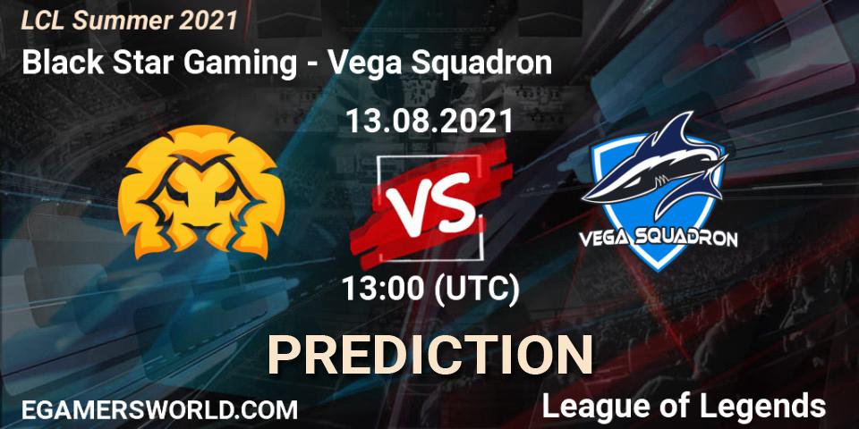 Prognoza Black Star Gaming - Vega Squadron. 13.08.21, LoL, LCL Summer 2021