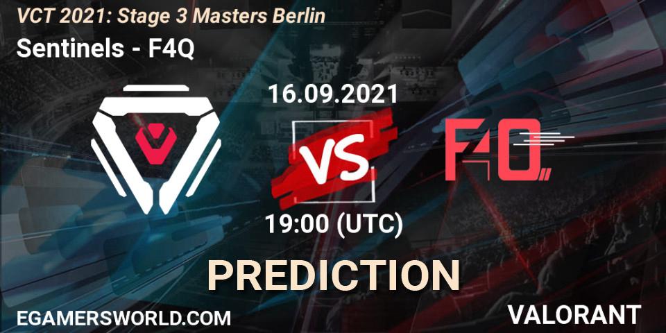 Prognoza Sentinels - F4Q. 16.09.2021 at 20:20, VALORANT, VCT 2021: Stage 3 Masters Berlin