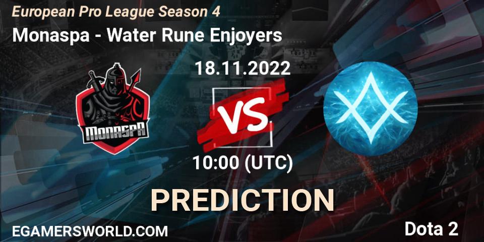 Prognoza Monaspa - Water Rune Enjoyers. 18.11.22, Dota 2, European Pro League Season 4