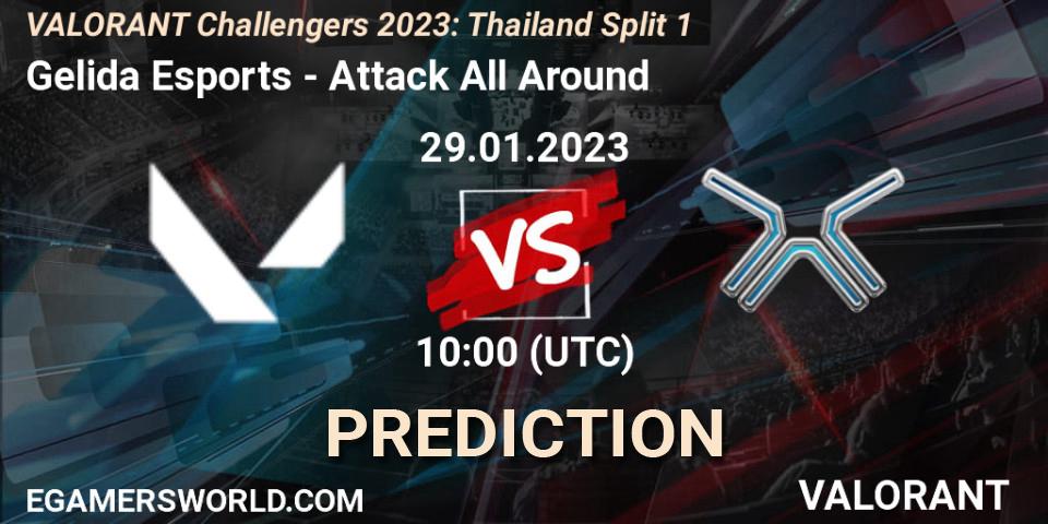 Prognoza Gelida Esports - Attack All Around. 29.01.23, VALORANT, VALORANT Challengers 2023: Thailand Split 1