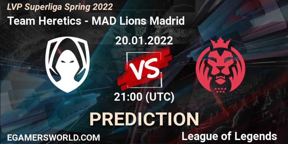 Prognoza Team Heretics - MAD Lions Madrid. 20.01.2022 at 21:00, LoL, LVP Superliga Spring 2022