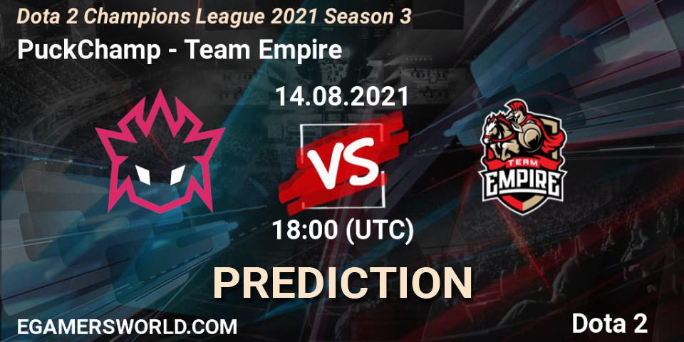 Prognoza PuckChamp - Team Empire. 14.08.2021 at 18:00, Dota 2, Dota 2 Champions League 2021 Season 3