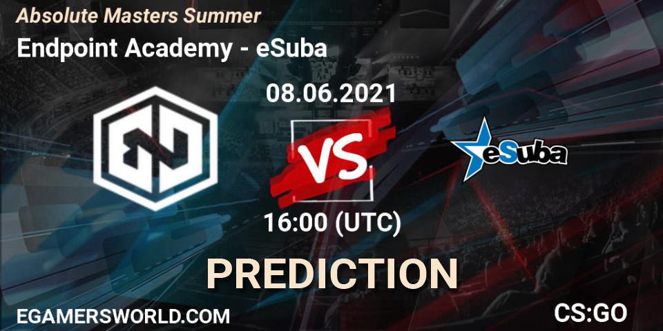 Prognoza Endpoint Academy - eSuba. 07.06.2021 at 16:30, Counter-Strike (CS2), Absolute Masters Summer