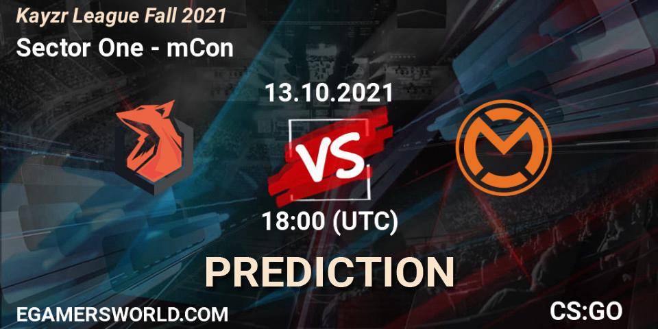 Prognoza Sector One - mCon. 13.10.2021 at 18:00, Counter-Strike (CS2), Kayzr League Fall 2021