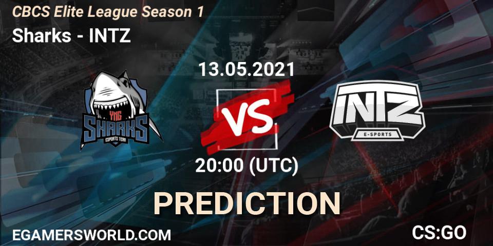 Prognoza Sharks - INTZ. 13.05.21, CS2 (CS:GO), CBCS Elite League Season 1