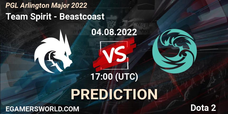 Prognoza Team Spirit - Beastcoast. 04.08.2022 at 17:19, Dota 2, PGL Arlington Major 2022 - Group Stage