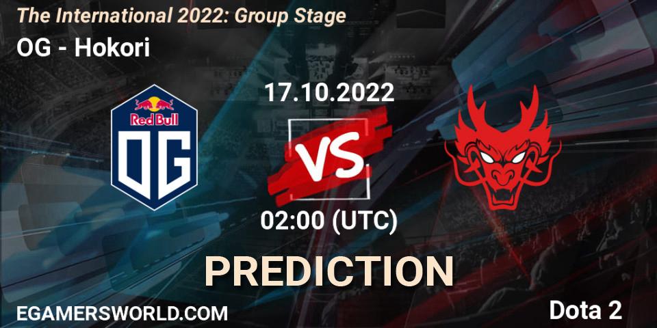 Prognoza OG - Hokori. 17.10.2022 at 02:03, Dota 2, The International 2022: Group Stage