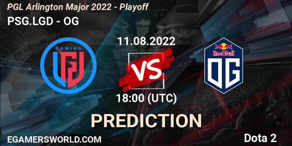Prognoza PSG.LGD - OG. 11.08.2022 at 18:54, Dota 2, PGL Arlington Major 2022 - Playoff