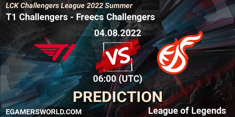 Prognoza T1 Challengers - Freecs Challengers. 04.08.2022 at 06:00, LoL, LCK Challengers League 2022 Summer