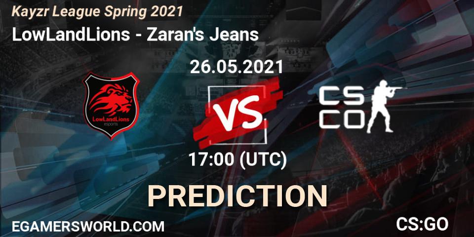 Prognoza LowLandLions - Zaran's Jeans. 26.05.2021 at 17:00, Counter-Strike (CS2), Kayzr League Spring 2021