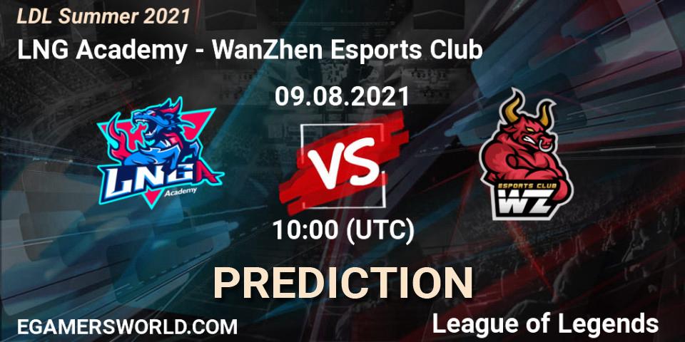Prognoza LNG Academy - WanZhen Esports Club. 09.08.2021 at 10:10, LoL, LDL Summer 2021