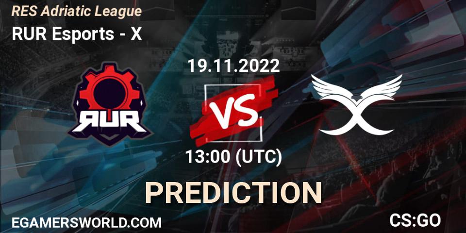 Prognoza RUR Esports - X. 19.11.2022 at 13:00, Counter-Strike (CS2), RES Adriatic League