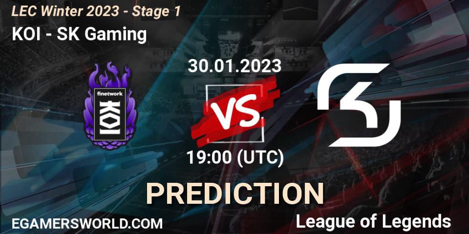 Prognoza KOI - SK Gaming. 30.01.23, LoL, LEC Winter 2023 - Stage 1