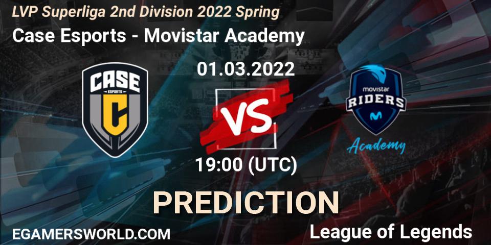 Prognoza Case Esports - Movistar Academy. 01.03.2022 at 19:00, LoL, LVP Superliga 2nd Division 2022 Spring
