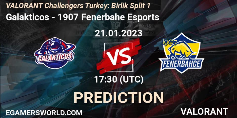 Prognoza Galakticos - 1907 Fenerbahçe Esports. 21.01.2023 at 18:30, VALORANT, VALORANT Challengers 2023 Turkey: Birlik Split 1