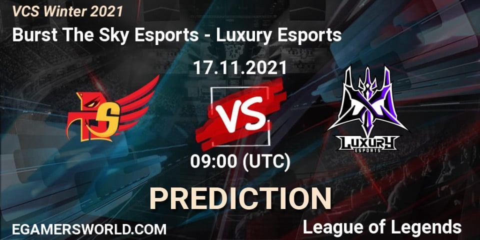 Prognoza Burst The Sky Esports - Luxury Esports. 17.11.2021 at 09:00, LoL, VCS Winter 2021