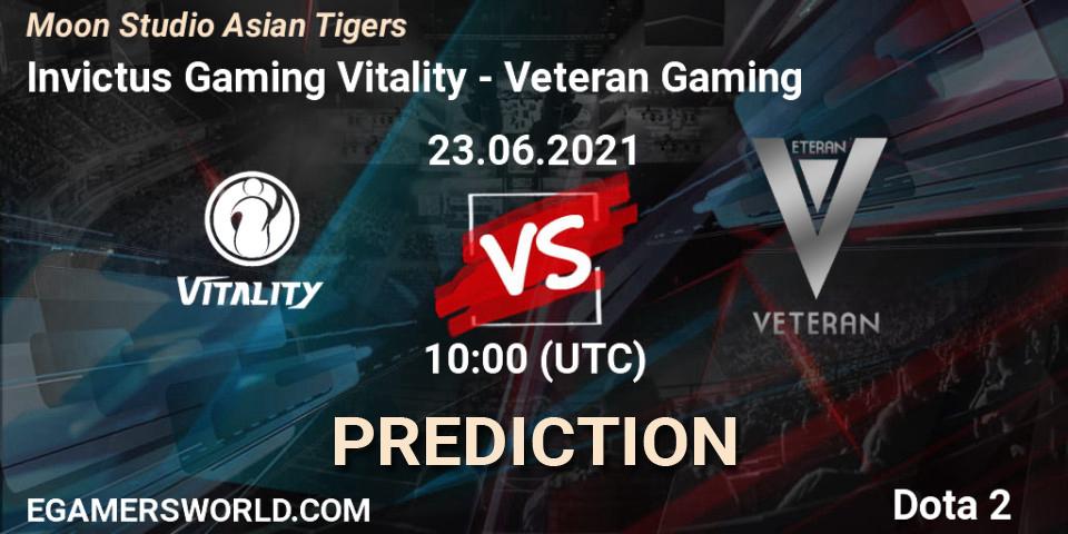 Prognoza Invictus Gaming Vitality - Veteran Gaming. 23.06.21, Dota 2, Moon Studio Asian Tigers