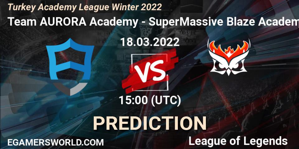 Prognoza Team AURORA Academy - SuperMassive Blaze Academy. 18.03.22, LoL, Turkey Academy League Winter 2022