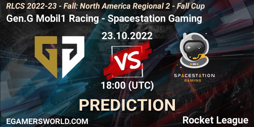 Prognoza Gen.G Mobil1 Racing - Spacestation Gaming. 23.10.2022 at 18:05, Rocket League, RLCS 2022-23 - Fall: North America Regional 2 - Fall Cup