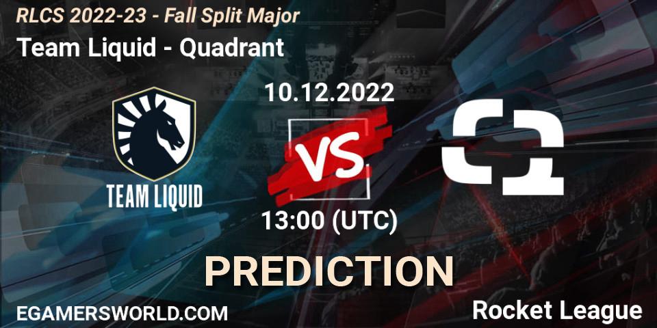 Prognoza Team Liquid - Quadrant. 10.12.22, Rocket League, RLCS 2022-23 - Fall Split Major