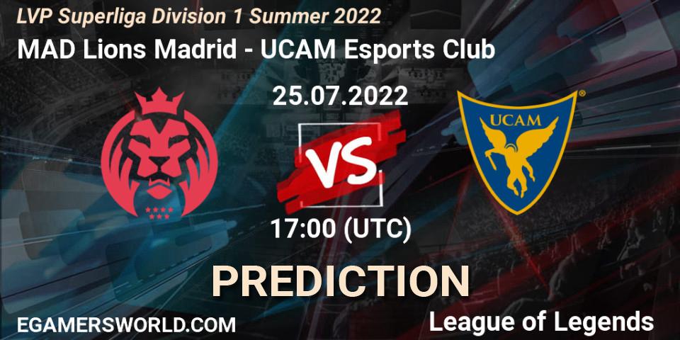 Prognoza MAD Lions Madrid - UCAM Esports Club. 25.07.22, LoL, LVP Superliga Division 1 Summer 2022
