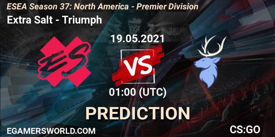 Prognoza Extra Salt - Triumph. 23.05.2021 at 23:00, Counter-Strike (CS2), ESEA Season 37: North America - Premier Division