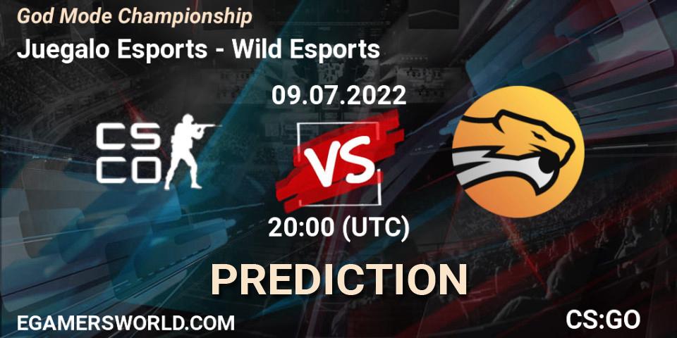 Prognoza Juegalo Esports - Wild Esports. 09.07.2022 at 20:00, Counter-Strike (CS2), God Mode Championship