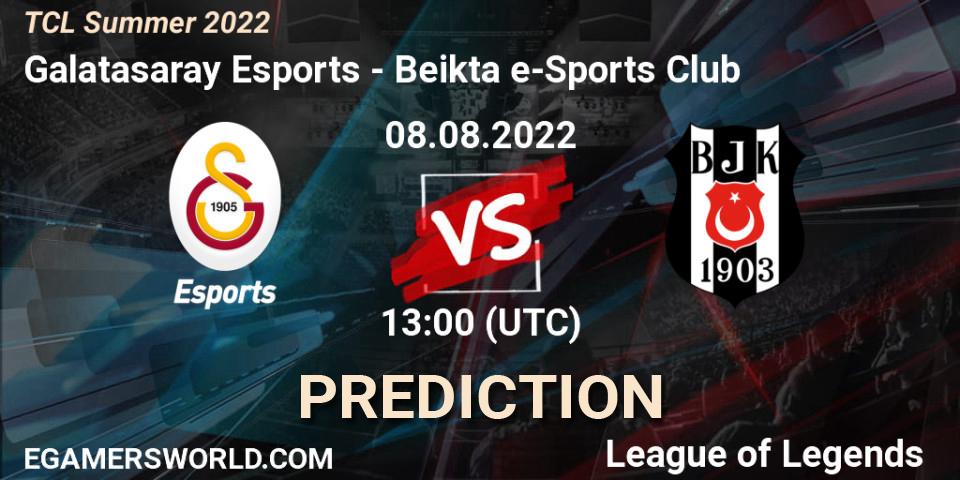 Prognoza Galatasaray Esports - Beşiktaş e-Sports Club. 07.08.22, LoL, TCL Summer 2022