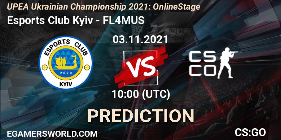 Prognoza Esports Club Kyiv - FL4MUS. 03.11.2021 at 10:00, Counter-Strike (CS2), UPEA Ukrainian Championship 2021: Online Stage