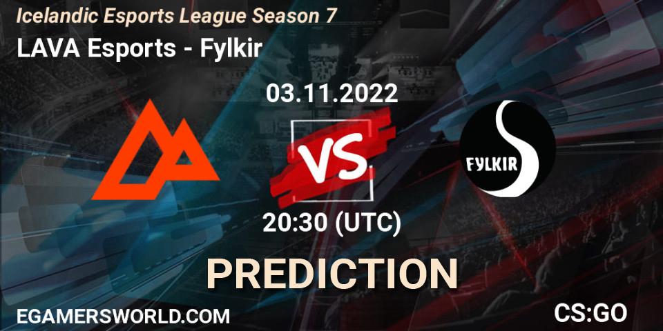 Prognoza LAVA Esports - Fylkir. 03.11.2022 at 20:30, Counter-Strike (CS2), Icelandic Esports League Season 7