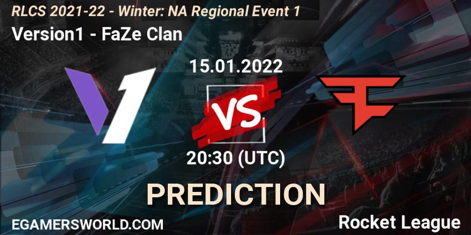 Prognoza Version1 - FaZe Clan. 15.01.2022 at 20:15, Rocket League, RLCS 2021-22 - Winter: NA Regional Event 1