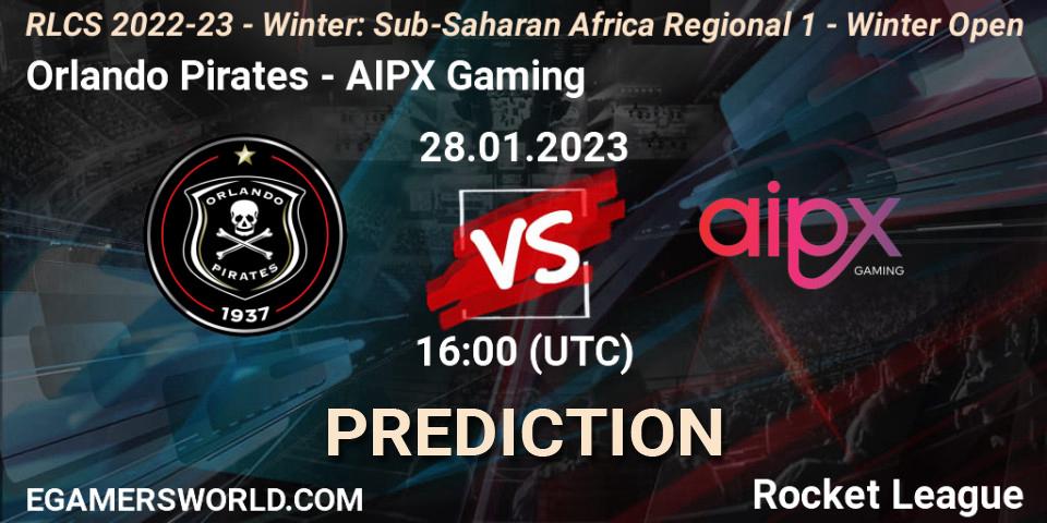 Prognoza Orlando Pirates - AIPX Gaming. 28.01.23, Rocket League, RLCS 2022-23 - Winter: Sub-Saharan Africa Regional 1 - Winter Open