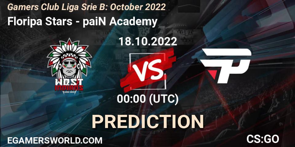 Prognoza Floripa Stars - paiN Academy. 18.10.2022 at 00:00, Counter-Strike (CS2), Gamers Club Liga Série B: October 2022