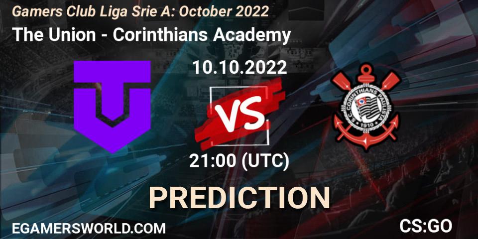 Prognoza The Union - Corinthians Academy. 10.10.22, CS2 (CS:GO), Gamers Club Liga Série A: October 2022