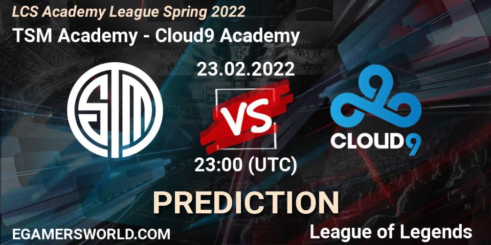 Prognoza TSM Academy - Cloud9 Academy. 23.02.2022 at 23:00, LoL, LCS Academy League Spring 2022