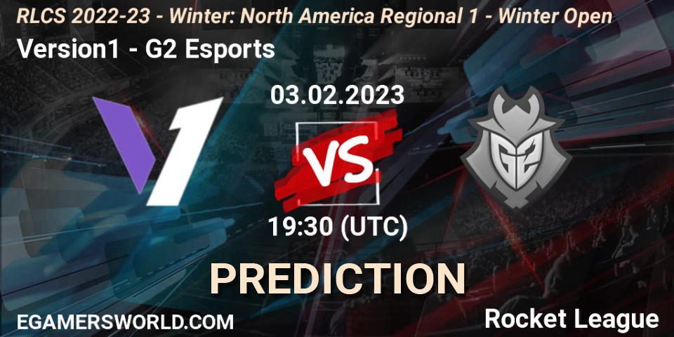 Prognoza Version1 - G2 Esports. 03.02.2023 at 19:30, Rocket League, RLCS 2022-23 - Winter: North America Regional 1 - Winter Open
