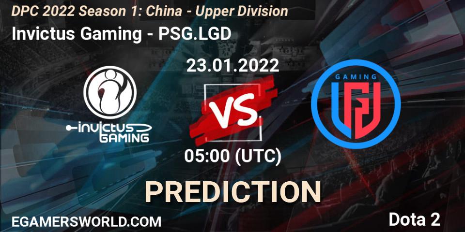 Prognoza Invictus Gaming - PSG.LGD. 23.01.22, Dota 2, DPC 2022 Season 1: China - Upper Division