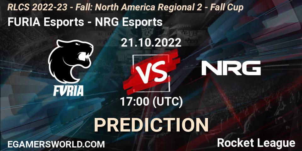 Prognoza FURIA Esports - NRG Esports. 21.10.2022 at 17:00, Rocket League, RLCS 2022-23 - Fall: North America Regional 2 - Fall Cup