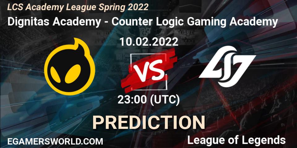 Prognoza Dignitas Academy - Counter Logic Gaming Academy. 10.02.2022 at 23:00, LoL, LCS Academy League Spring 2022