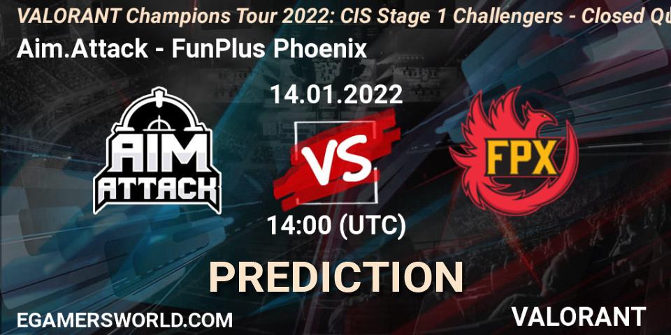 Prognoza Aim.Attack - FunPlus Phoenix. 14.01.2022 at 14:00, VALORANT, VCT 2022: CIS Stage 1 Challengers - Closed Qualifier 1