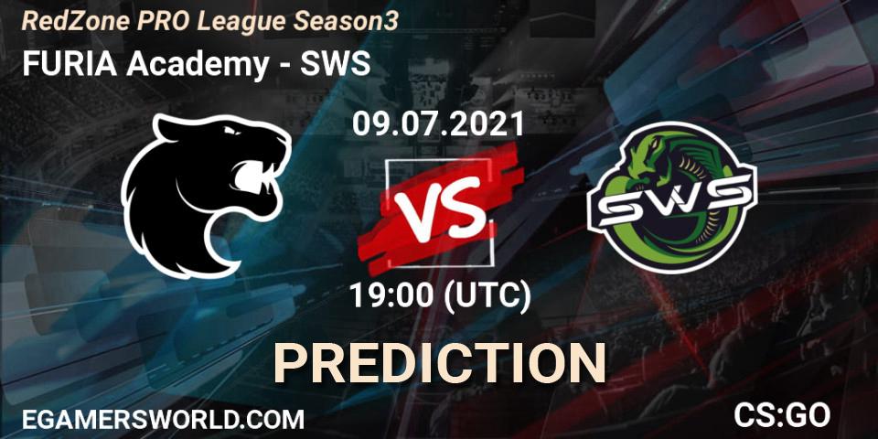 Prognoza FURIA Academy - SWS. 09.07.2021 at 19:00, Counter-Strike (CS2), RedZone PRO League Season 3