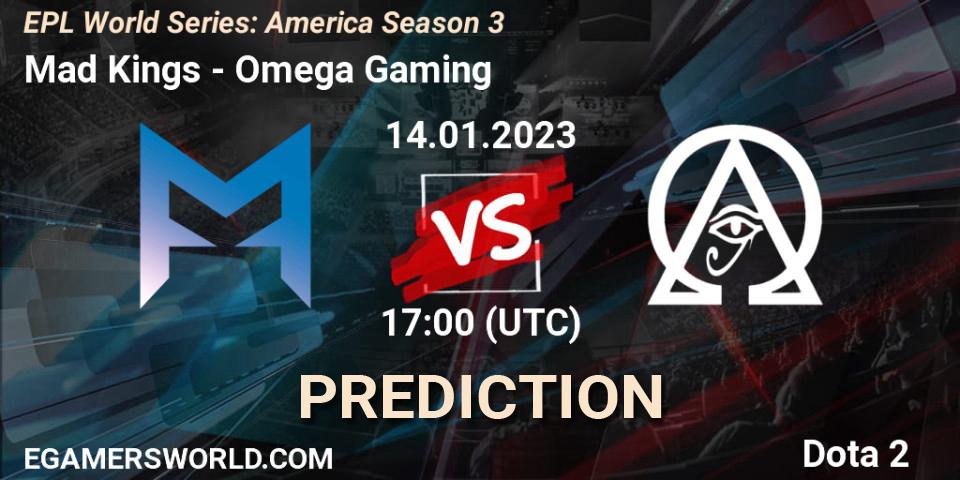 Prognoza Mad Kings - Omega Gaming. 14.01.2023 at 17:15, Dota 2, EPL World Series: America Season 3