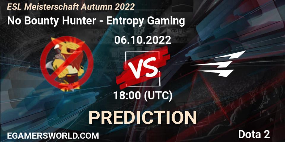 Prognoza No Bounty Hunter - Entropy Gaming. 06.10.2022 at 18:01, Dota 2, ESL Meisterschaft Autumn 2022