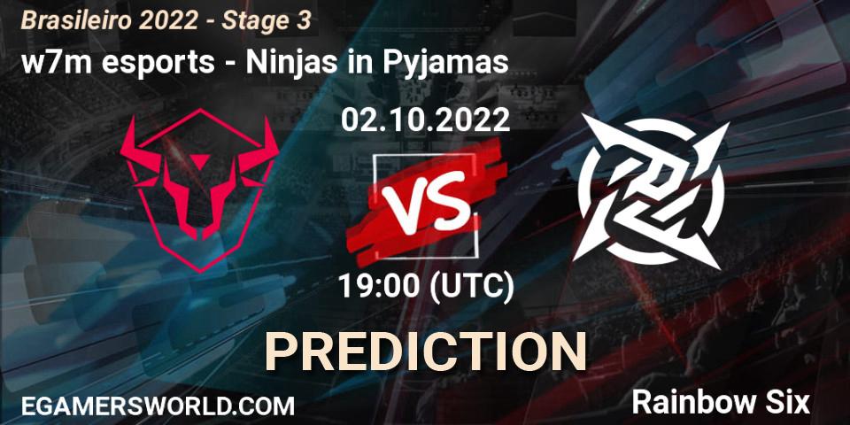 Prognoza w7m esports - Ninjas in Pyjamas. 02.10.22, Rainbow Six, Brasileirão 2022 - Stage 3