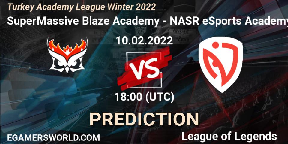 Prognoza SuperMassive Blaze Academy - NASR eSports Academy. 10.02.2022 at 18:15, LoL, Turkey Academy League Winter 2022